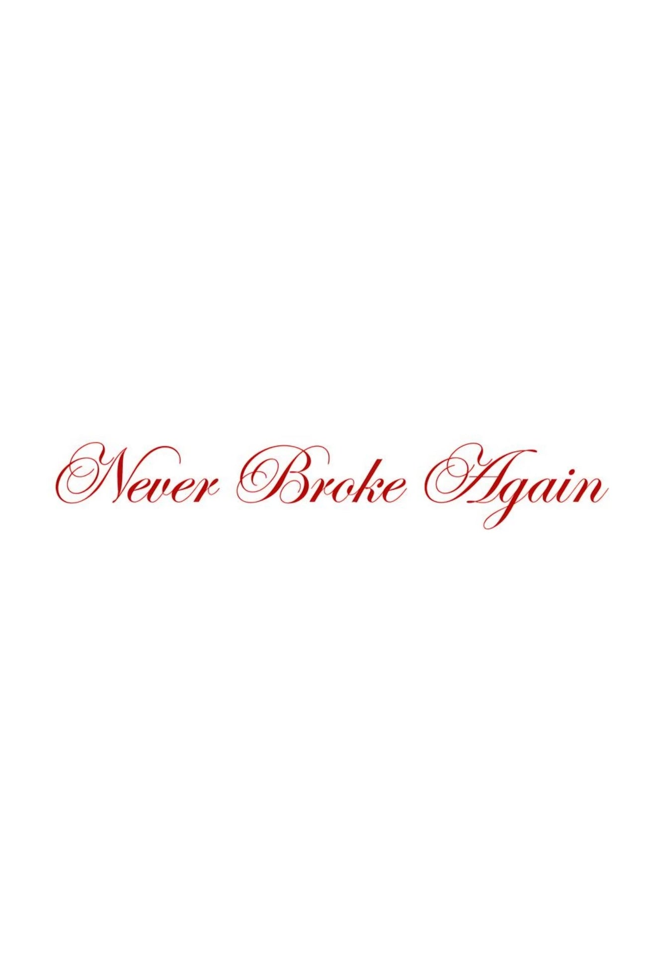 Script typography poster with red lettering on white background