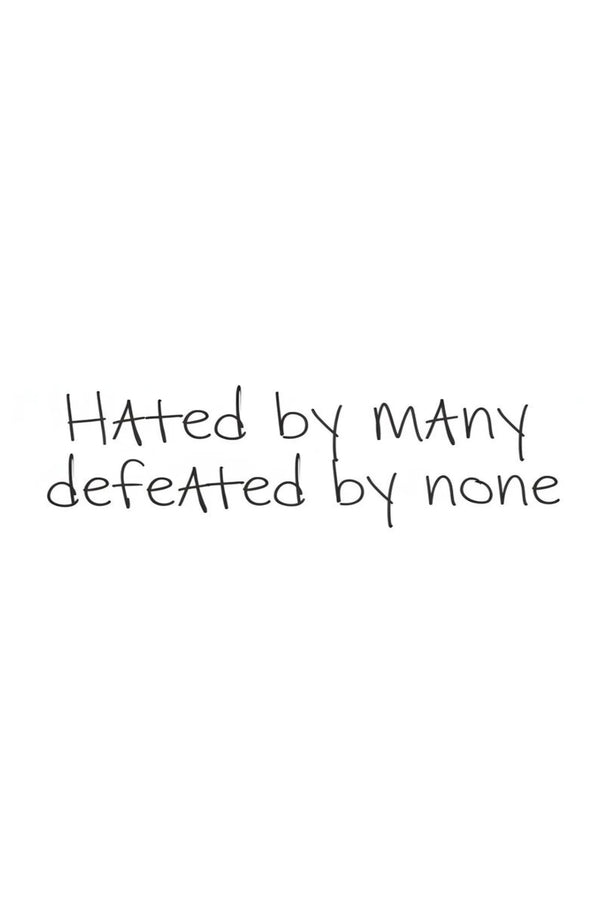 defeated by none